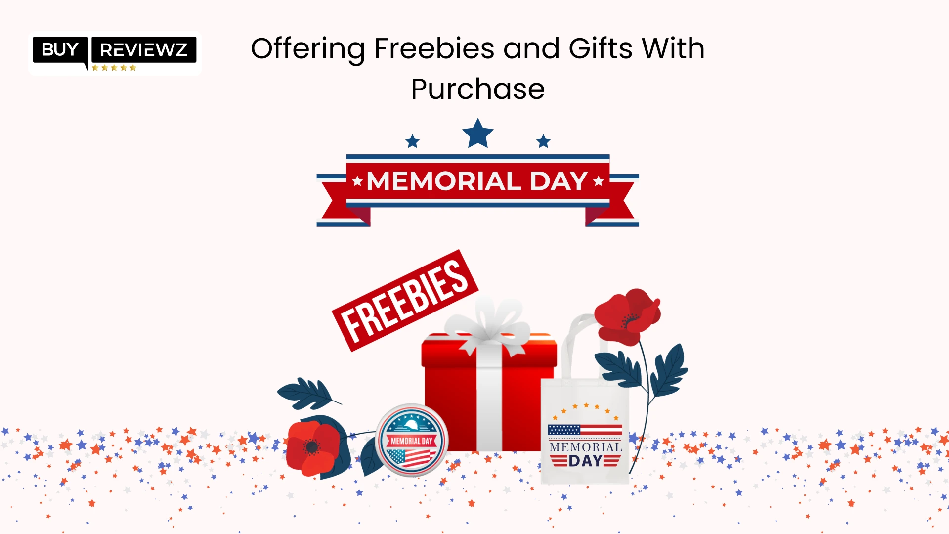 Freebies and gifts with purchase used as promotional incentives to encourage customer reviews and loyalty