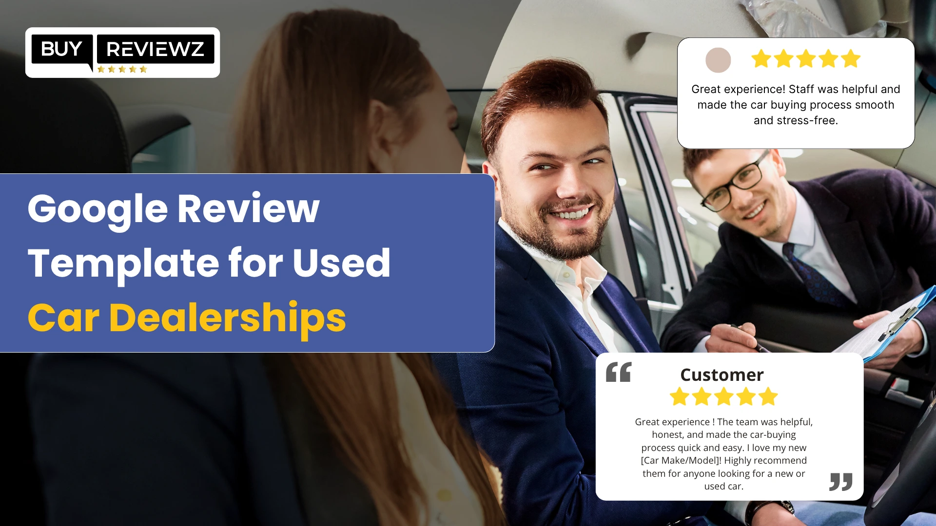 Google Review Template for Used Car Dealerships
