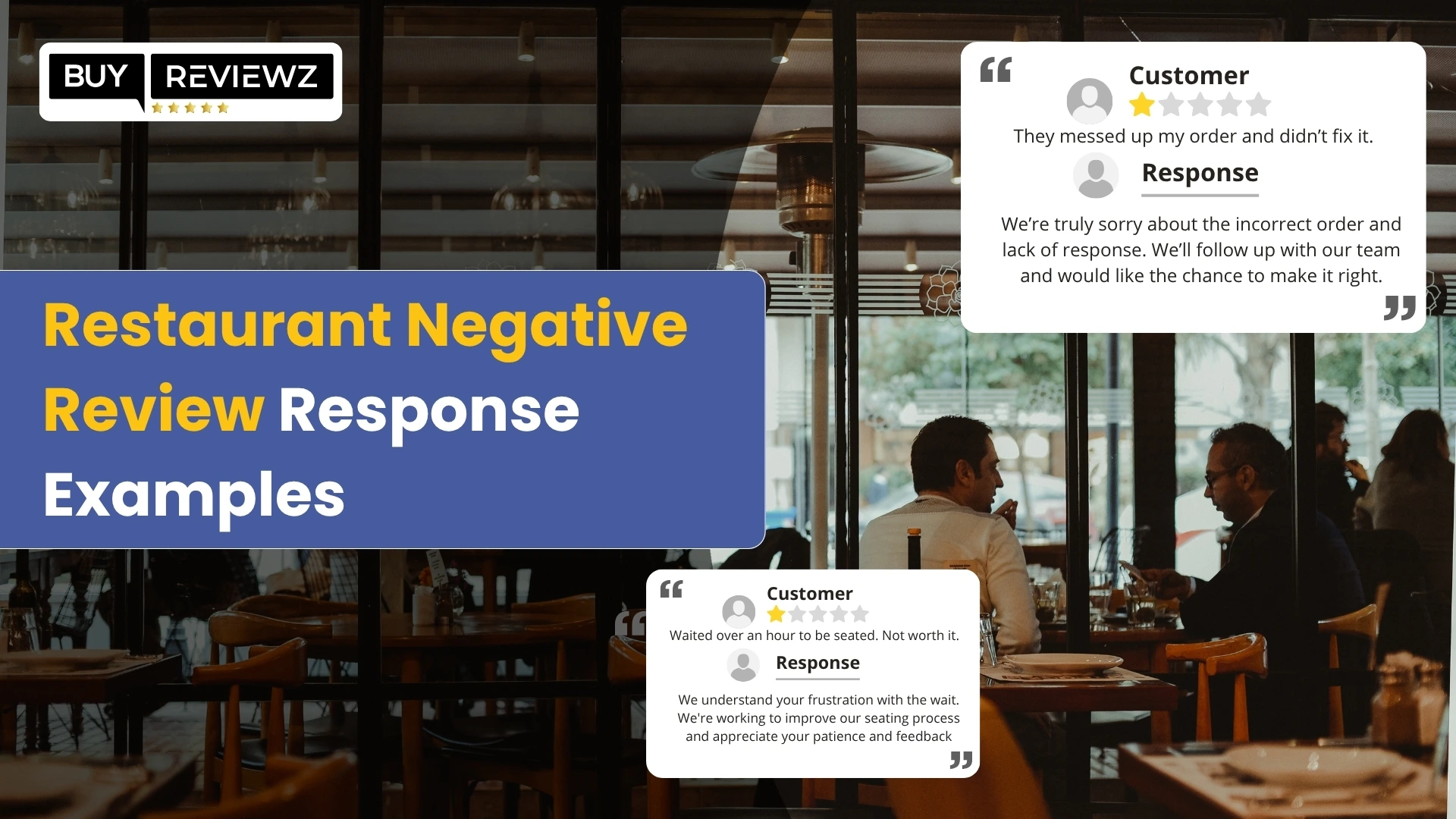 Restaurant Negative Review Response Examples
